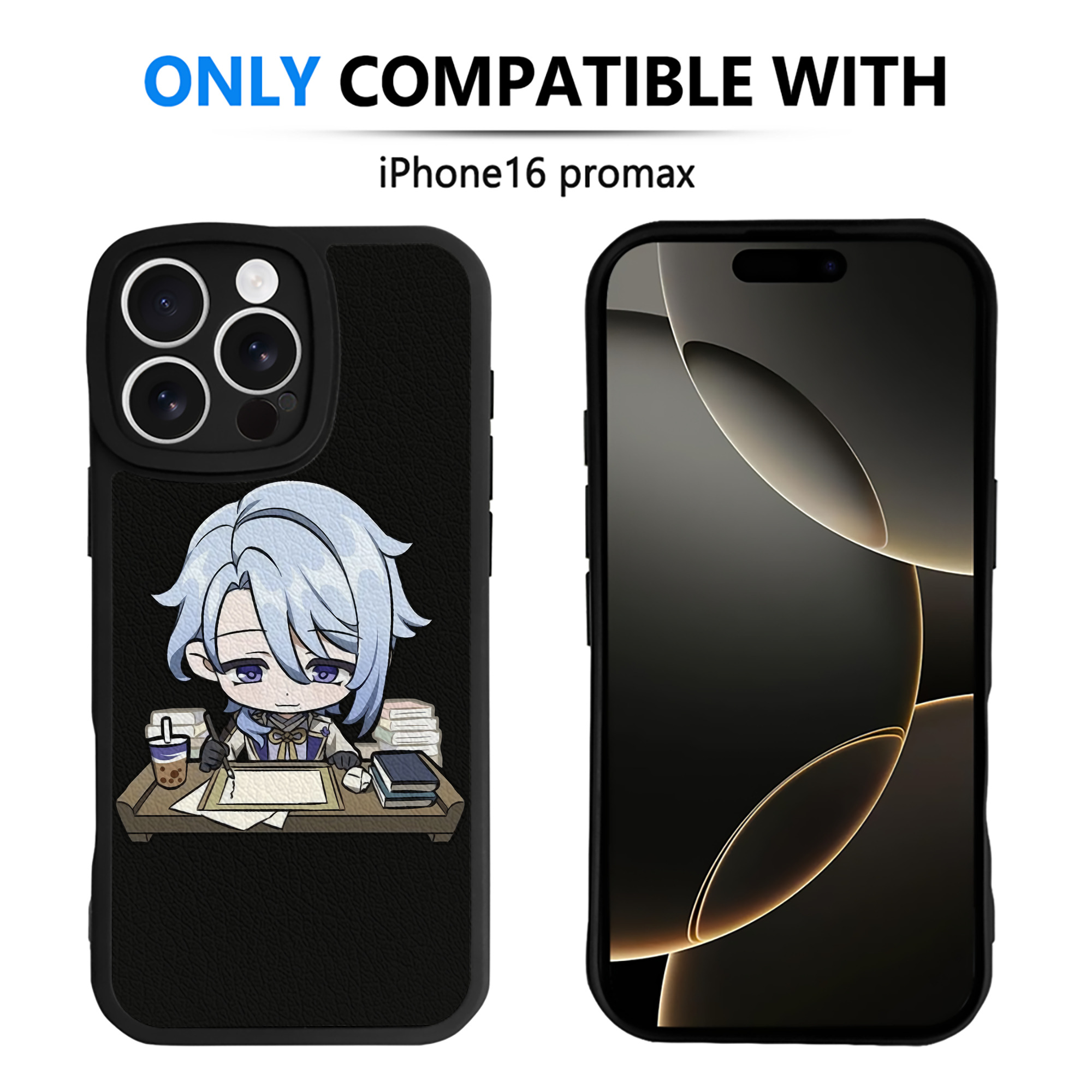 げんし神 神里綾人 かみさとあやと genshin Kamisato Ayato 【iPhone 16シリーズ対応】シリコンスマホケース（レザー調） 材質：シリコン